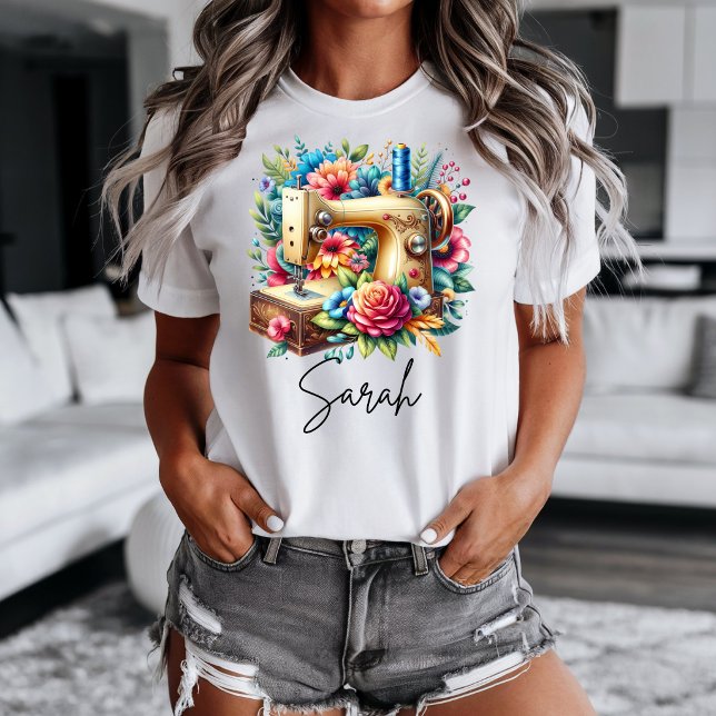 Schöne Nähmaschine  T-Shirt (Sewing hobby gift t-shirt. )