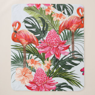 Schöne nahtlose Blumen-Sommer-Pattern-Hintergrund Sherpadecke