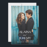 Schöne Namen Ankündigung Datum freihalten<br><div class="desc">Save the Date werden Ihre Namen deutlich über Ihrem vollflächigen Foto angezeigt.</div>