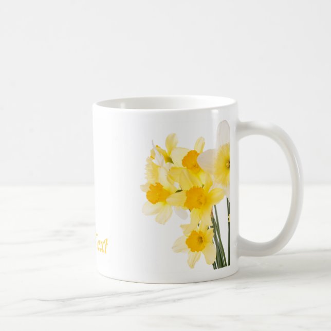 Schöne Narzissen-Tasse Kaffeetasse (Rechts)