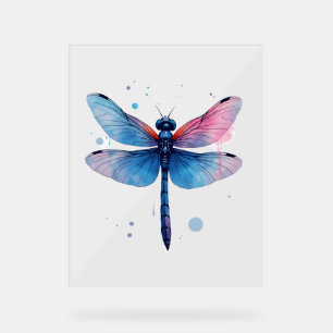 Schöne Natur farbenfrohe grafische Muster Dragonfl Acrylschild