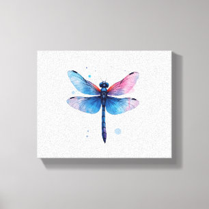 Schöne Natur farbenfrohe grafische Muster Dragonfl Leinwanddruck
