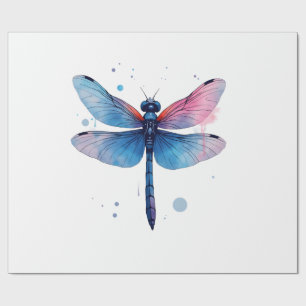 Schöne Natur Farbige Grafik Muster Libelle Geschenkpapier