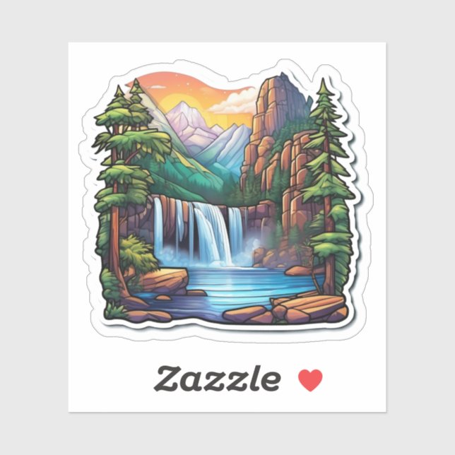 Schöne Natur Single Aufkleber (Blatt)