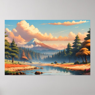 Schöne Naturlandschaft Poster