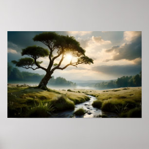 Schöne Naturlandschaft Poster