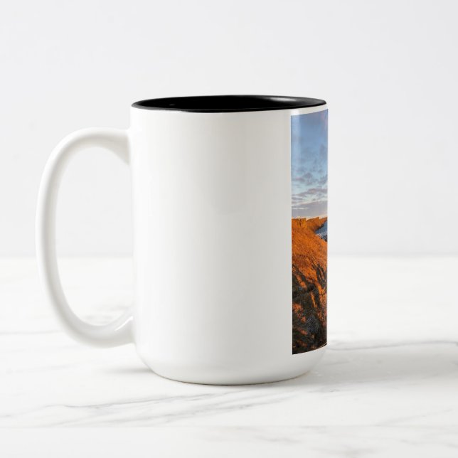Schöne Naturlandschaft Zweifarbiges Kaffeetasse (Links)
