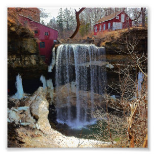Schöne Naturwasserfallszene Fotodruck