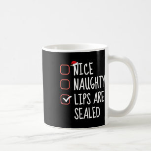 Schöne Naughty Lippen sind versiegelt Weihnachtsli Kaffeetasse