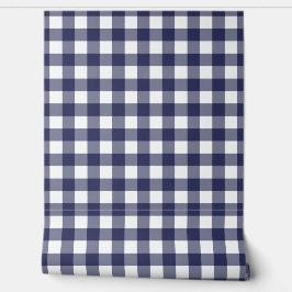 Schöne Navy-Gingham-Karo Grün Buffalo Karo Tapete