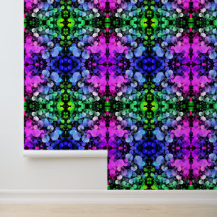 Schöne Neonfarben Bläschen Muster Ornamente Tapete