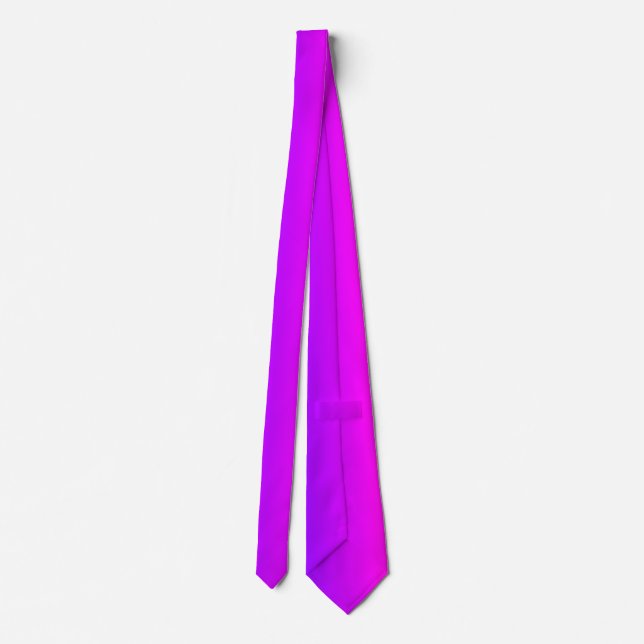 Schöne Neonfarben Lila Pink Neck Tie Krawatte (Rückseite)