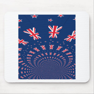 Schöne neuseeländische Flaggen Art Print Design Mousepad