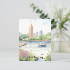 Schöne New Jersey Wasserfarben Kunst Postkarte
