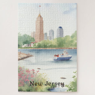 Schöne New Jersey Watercolor-Kunst