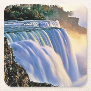 Schöne Niagara-Fälle-Unterlegersatz Rechteckiger Pappuntersetzer
