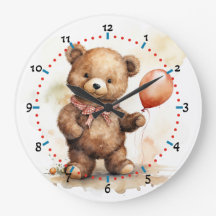 Schöne niedliche Bärenuhr für Kinderzimmer