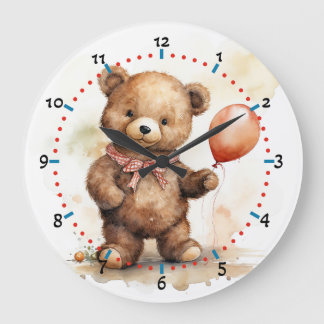 Schöne niedliche Bärenuhr für Kinderzimmer Große Wanduhr