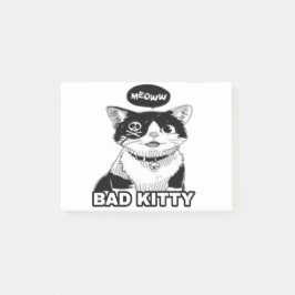 Schöne niedliche lustige coole Katze 1 Post-it Klebezettel
