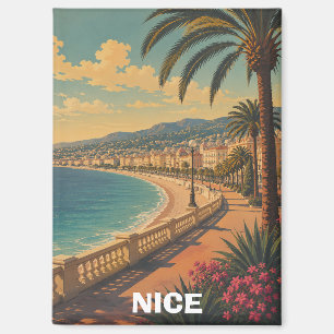 Schöne Nizza Frankreich Promenade des Anglais Retr Magnet