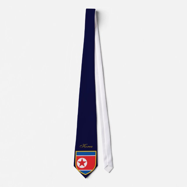 Schöne Nordkorea-Flagge Krawatte (Vorderseite)