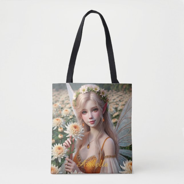 Schöne November Fee in Chrysanthema Tasche (Vorderseite)
