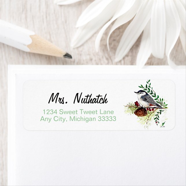 Schöne Nuthatch Art (Beautiful Nuthatch Art Label from Jenn's Emporium. )