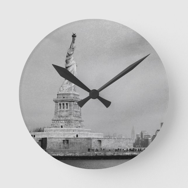 Schöne NYC Runde Wanduhr (Vorderseite)