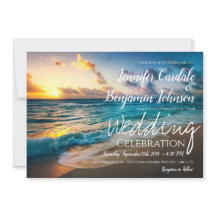 Schöne Ocean Waves Summer Beach Hochzeit