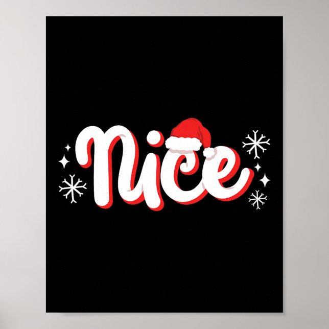 Schöne oder Böse passende Weihnachtskostüme für Pa Poster (Vorne)