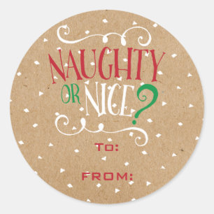 Schöne oder schöne Weihnachtsgeschenke Runder Aufkleber