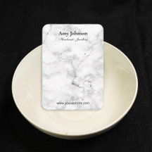 Schöne Ohrringe aus weißem Marmor Display Cards