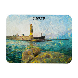 Schöne Ölgemälde auf Kreta Magnet
