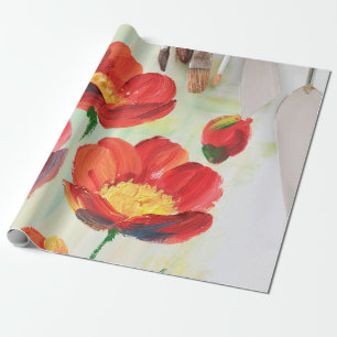 Schöne Ölgemälde mit Künstlerausrüstung Geschenkpapier