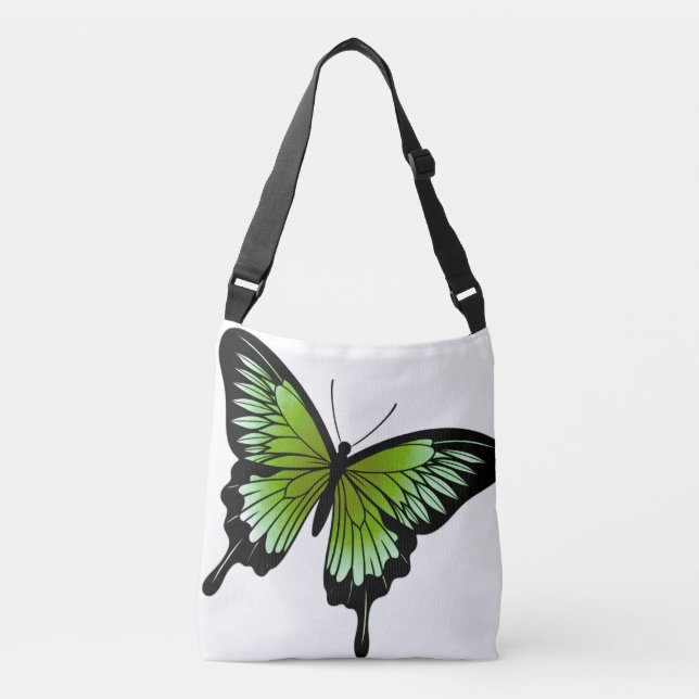 Schöne Olive Butterfly Crossover Tasche (Vorderseite)