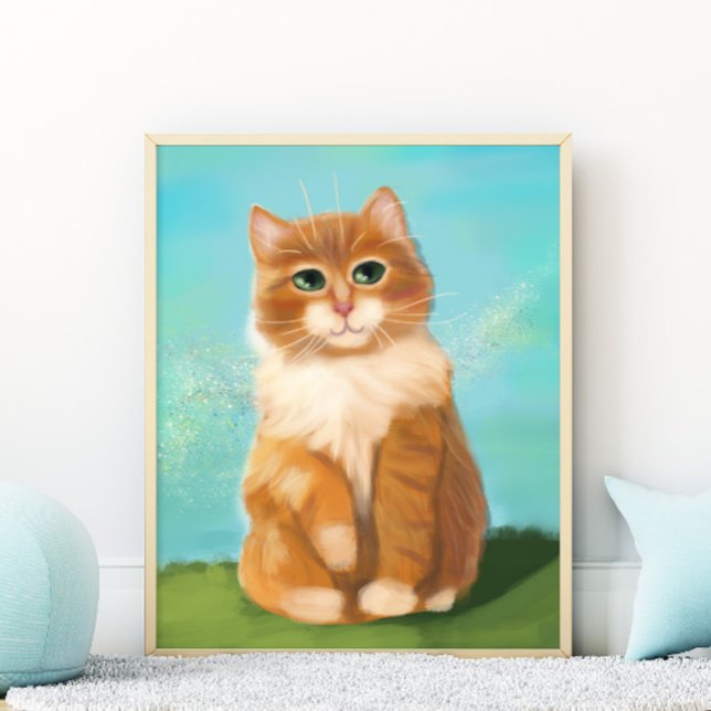 Schöne Orange Cat Baby and Kids's Kinderzimmer Dek Poster (Von Creator hochgeladen)