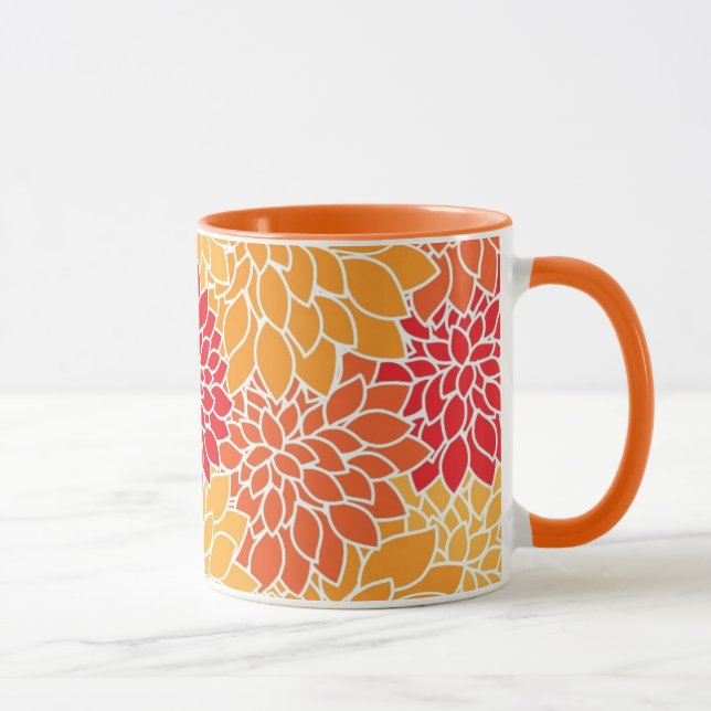 Schöne Orange und Rote Tasse (Rechts)