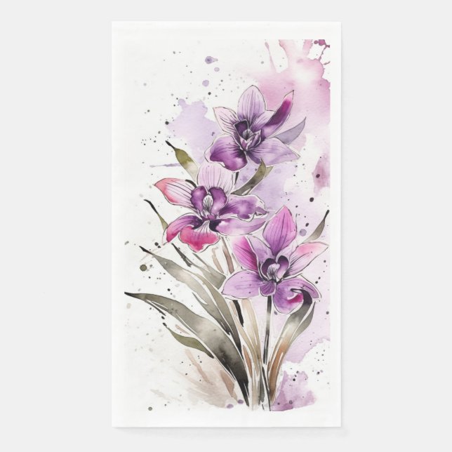 Schöne Orchid-Handtücher Serviette (Vorderseite)