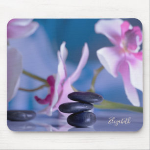 Schöne Orchidee, Zen-Steine Mousepad