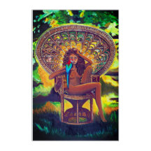 Schöne Original Boho Malerei Print