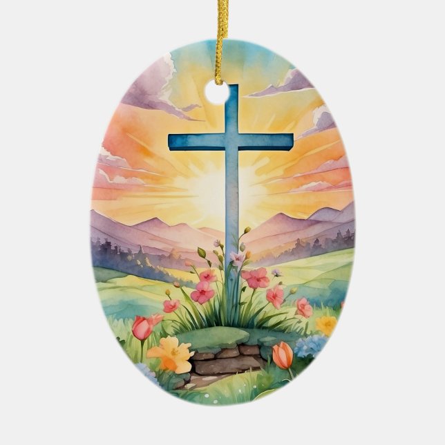 Schöne Osterfarben Kunst, Dichtung und Musik Keramik Ornament (Vorne)