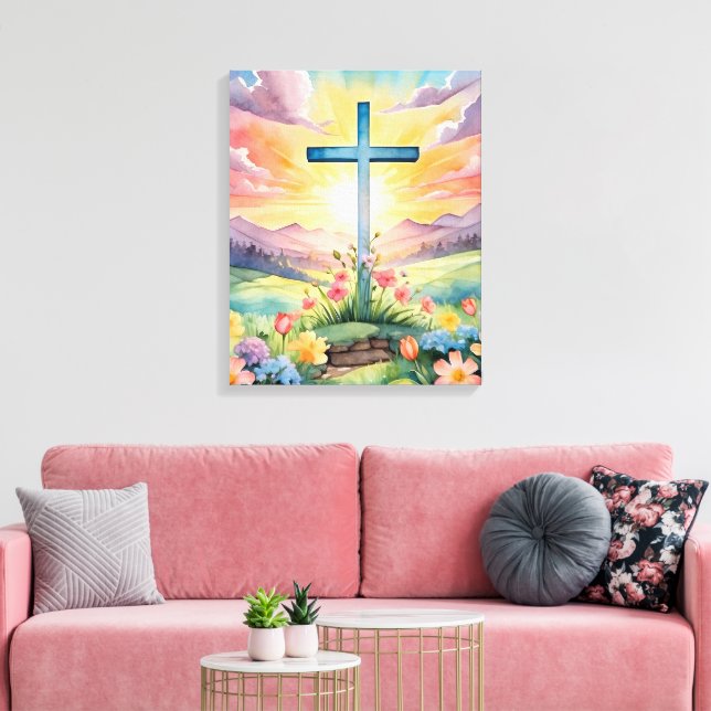 Schöne Osterfarben Kunst, Dichtung und Musik Leinwanddruck (Insitu (Wohnzimmer))