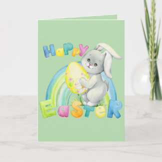 Schöne Osterkarte mit süßen Babytieren Karte