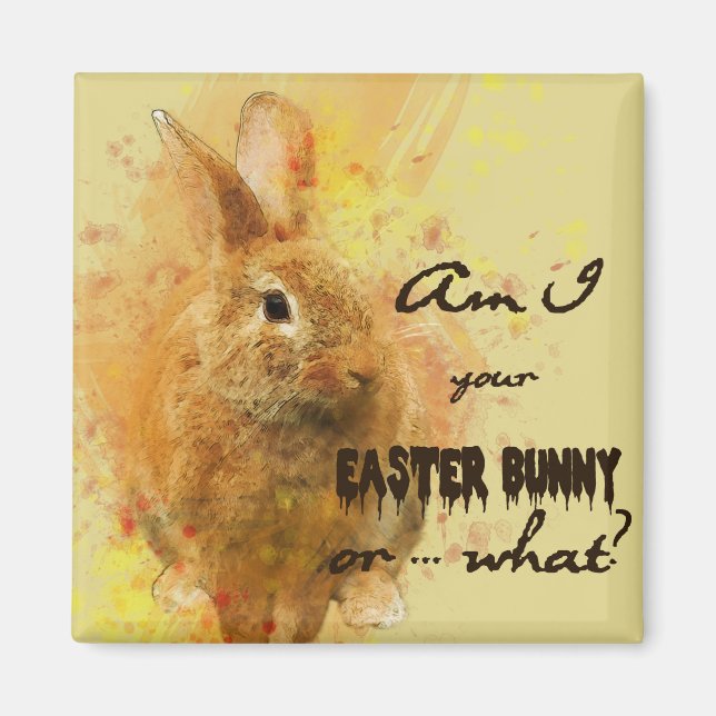 Schöne Ostern Bunny Wine Magnet (Vorne)