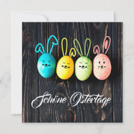 Schöne Ostertage und bunte Eier Feiertagskarte