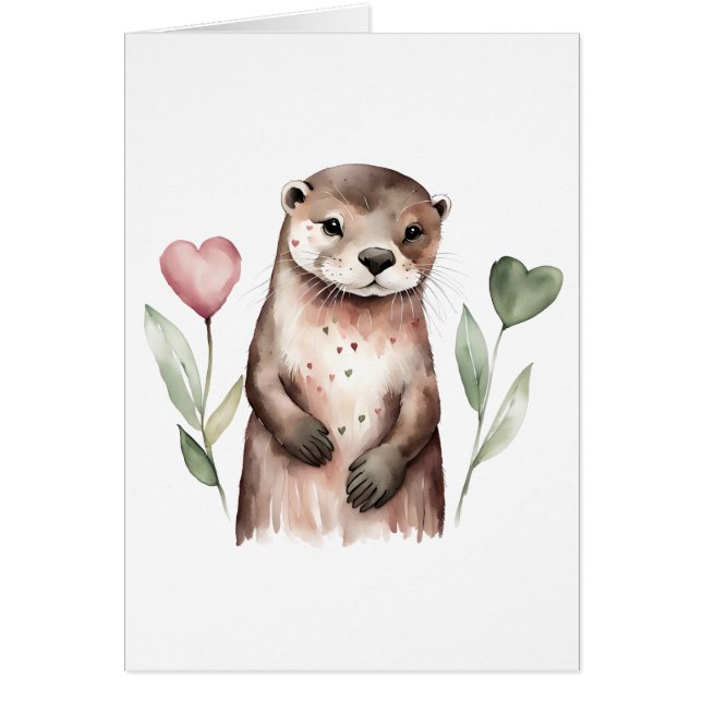 Schöne Otter mit Herz-Blume (Vorne)
