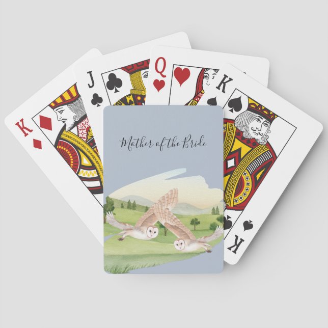 Schöne OWLS-Hochzeit Spielkarten (Rückseite)