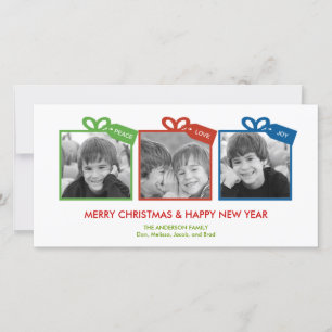 Schöne Packages Fotokarte Feiertagskarte