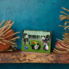 Schöne Panda Scripture Plaque Psalms 16:11 Fotoplatte