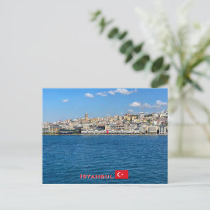 Schöne Panorama von Istanbul Reise Postkarte
